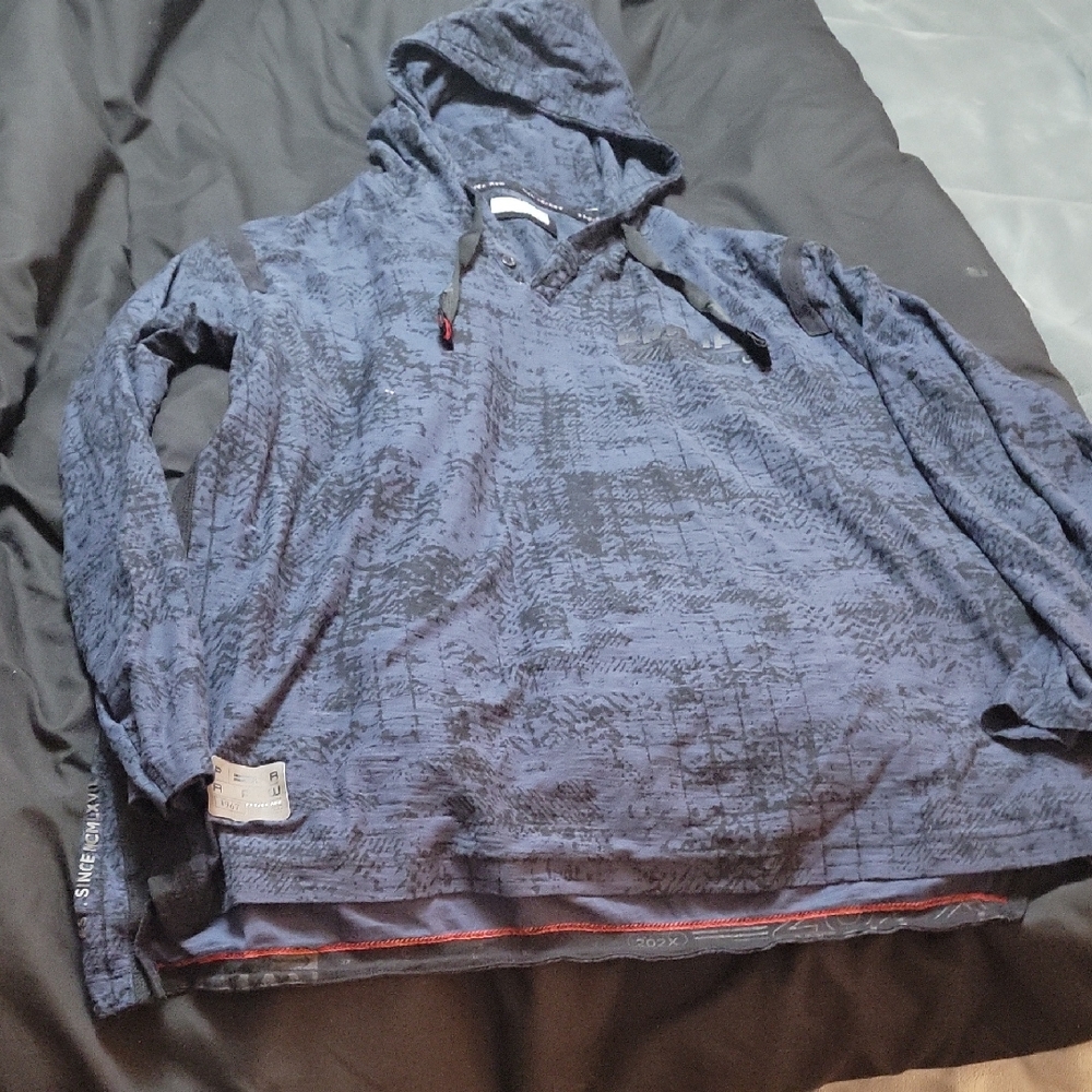 Men's Blue Long Sleeve Hoodie